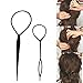 Leegoal(TM) Fashion Elastics, Pins Hair Design Styling Tools Kit for Bun Maker, Roller, Braid Twist,Black