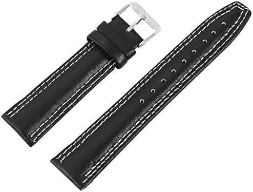 Real Leather Bracelet in Black 20 mm
