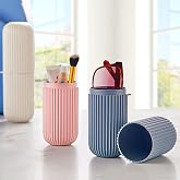 Orret Home Travel Type Accessory Carrying Container Glasses Toothpaste Toothbrush Storage Box, Suitcase Type (1Pc)
