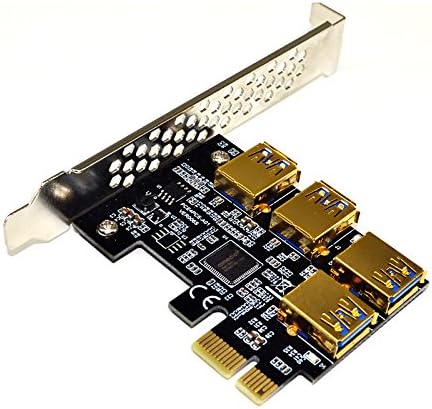 PCI-E Riser Extender for Bitcoin\Litecoin\ ETH coin ，4 in 1 PCI-E Riser Adapter Board USB3.0 PCI-E Rabbet
