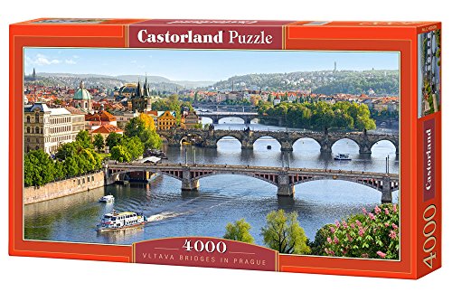 CASTORLAND Vltava Bridges in Prague 4000 pcs Puzzle - Rompecabezas (Puzzle Rompecabezas, Ciudad, Niños y Adultos, Niño/niña, 9 año(s), Interior)