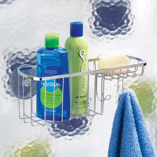 InterDesign Gia Badezimmer-/Dusch-Caddy für Shampoo, Conditioner, Seife – Combo, Chrom - 2