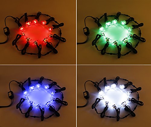 FVTLED 10er Set Ø45mm RGB Bodeneinbaustrahler IP67 Wasserdicht Einbaustrahler Farbwechsel-LED Terrasse Garten Aussen Einbauleuchten - 2