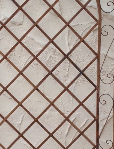 Rankgitter Spalier Wand Rankhilfe Sichtschutz Metall Provence ROST - 5