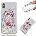 Produktbild Everainy Kompatibel für iPhone XS MAX Hülle Silikon Transparent 3D Flüssig Glitzer Durchsichtig Stoßstange Gummi Cover iPhone XS MAX Liquid Stoßfest Hüllen Handyhülle Schutzhülle (Eule)