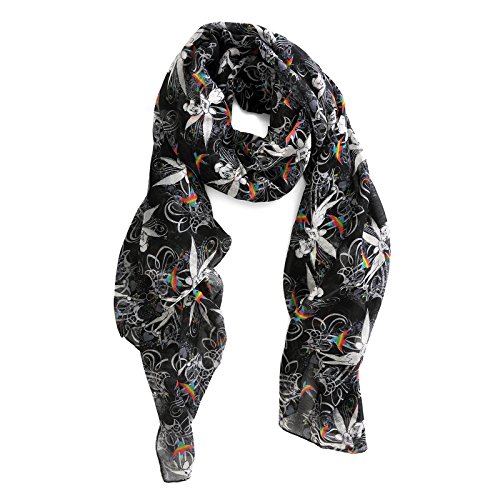 Preisvergleich Produktbild Tinkerbell Regenbogen Schal Tuch von Disney Allover Print schwarz