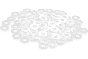 LONIMIA Arandelas de plástico, 100 unidades de arandelas de plástico M6/M8 de nailon, arandelas espaciadoras de 1,5 mm, arandelas de plástico, arandelas para bricolaje de motocicleta (M6-12 mm)