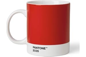 COPENHAGEN DESIGN PANTONE Mug, coffee / tea cup, fine china (ceramic), 375 ml, Red