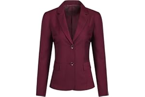 YUNCLOS Blazer Femme Chic Veston Élégant Tailleur Travail Business Veste De Costume Décontracté Boutonné Coupe Ajustée