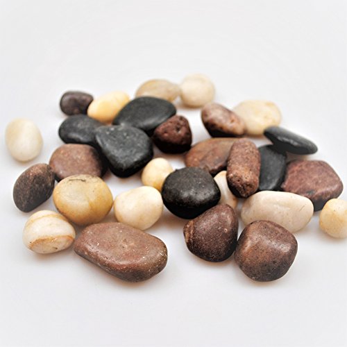 3 x Flusskiesel/Dekosteine grau/braun Granit im 500g Netz - 2