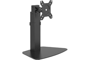 Desire2 VESA 35 inch Monitor Stand Riser | Universal Adjustable Desk Riser for Monitors & TV, Rotating Screen Display Risers for Computer Desk or Table | Height-Adjustable Gaming Monitor Stands, Black