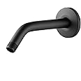 OFFO Shower Arm with Flange, 6 Inches Wall Mount Replacement Angle Shower Head Arm Wall-Mounted For Fixed Shower Head & Handheld Showerhead, Matte Black