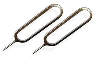 ‎CHARMATE 2x Simnadel - Simnadeln kompatibel mit iPhone 16 Pro (Max) - 15 Pro (Max) - 14 Pro (Max) - 13 Pro (Max) - 12 Pro (Max) (und älter) - alle Android Handys - Eject Nadel - Sim-Karten Pin - Silber, Chrome