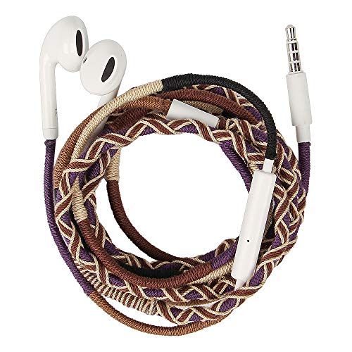 Auriculares Regalos URIZONS adecuados para iPhone y teléfonos Inteligentes Android Tela Trenzada Pulsera Collar Estilo