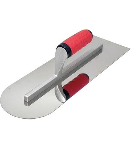 Truelle De Lissage Ronde En Acier Inoxydable - 380 X 125 Mm