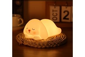 ZKLiLi kanin nattlampa för barn, 16 färger, söt, dimbar nattlampa för barnkammare, silikon uppladdningsbar nattlampa för barnrum, kawaii-stil rumsdekor