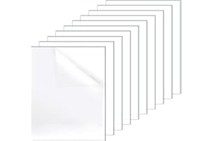 AZEAM 10er Packs Acrylglas Transparent Glasklar Platte 1mm Dicke Klares Acrylplatten für das Ersatzglas von Fotorahmen,Projektausstellung,Malerei,Bemalen, Kalligraphie,Tischaufsteller (20 x 25cm)