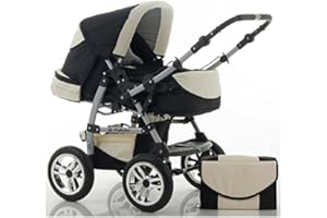 DEIN_BABYLADEN 14-Piece High-Quality Pushchair Set 2 In 1 "Flash" In 38 Colours: Pushchair + Buggy - Mega Set - All Inclusive Package - 38 Great Colours