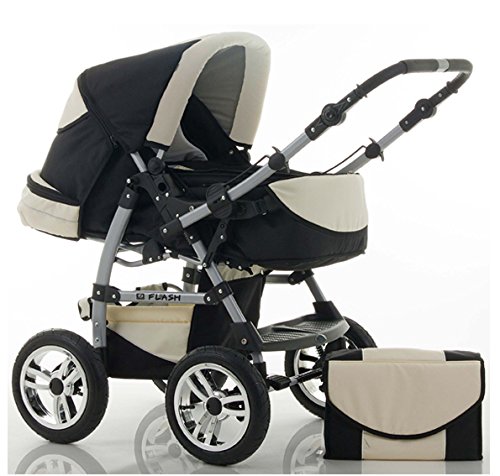 Brand New Combi Pram 2 in 1, Pram + Pushchair, Mattress, FREE ACCESSORIES in Colour Black-Pearl