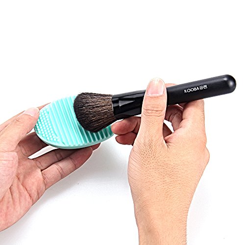 FACILLA® Make-up Pinsel-Reinigung Massage Werkzeug Reiniger Finger Glove Silikon Grün - 3