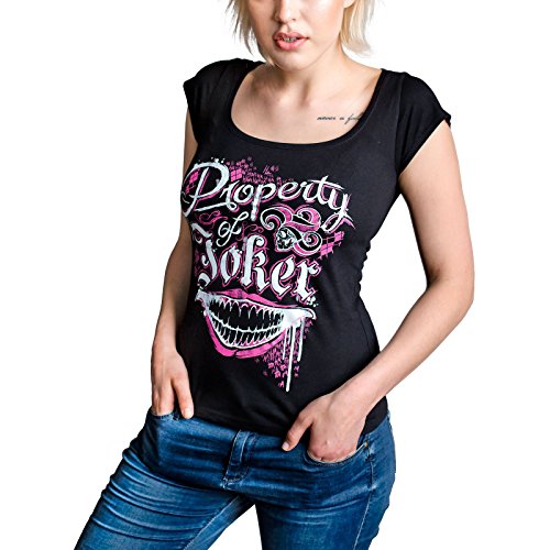 Preisvergleich Produktbild Suicide Squad Girlie Shirt Property of Joker schwarz von Elbenwald - M