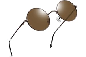 Joopin Occhiali da Sole Uomo Donna Rotondi Polarizzati Protezione UV400 Vintage Piccoli Tondi Occhiali da Sole
