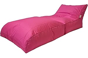 HH Home Hut Beanbag Bed Chair Indoor And Outdoor Extra Large Oversized Gaming Seat XXXL Garden Adult Bedroom Weather Resistant (Waterproof) Pink