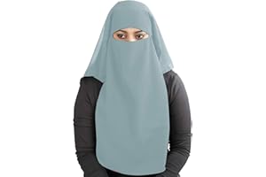 MyBatua 3 Schichten saudi niqab Im atmungsaktiven Georgette, Großhandelspreis, 1 stk Gesichtsschleier NQ-003