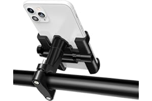 NCOALE Handyhalterung Fahrrad, Universal Motorrad Handyhalterung 360° Drehbarer Abnehmbare Metall Fahrrad Handyhalterung, Extrem Stabile Universal Handyhalterung für 4,8-6,5 Zoll Smartphone (Schwarz)
