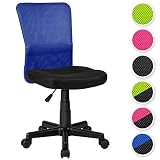 TecTake Silla de oficina giratoria - disponible en diferentes colores - (Negro-Azul | no. 401794)