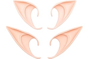 ZHJUJU Latex Elfenohr, 2 Paar Latex Alien Ohren Elfenohren Fairy Ohren Weiche Spitzohren Cosplay Halloween Weihnachtsfeier Requisiten für Halloween, Anime Party, Kostümparty, Maskerade. (10cm und 12cm)
