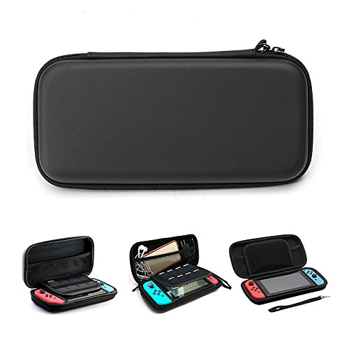 Preisvergleich Produktbild Nintendo Switch Tasche Case Hülle mit Netztasche / Aufbewahrungstasche / Hartschalen Case / Cover / Hülle / Schutzhülle für die Verwendung mit der Nintendo Switch Konsole & Accesoires