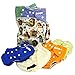 Cloth Diaper Set, Pack of 6 Cloth Diapers, 6 Bamboo Charcoal Inserts and WetDry Bag, All in One Baby Shower Gift (Garden Party)