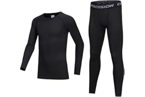 Gavena Kids Thermal Base Layer Set Boys Compression Sets Children Gym Sport Compression Suit for 6~13 Age