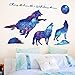 Produktbild Wandaufkleber Tinte Sternenhimmel Wolf 3D Wohnzimmer Schlafzimmer Kinderzimmer Kindergarten Cartoon Anime Vinyl Dekoration Kunst