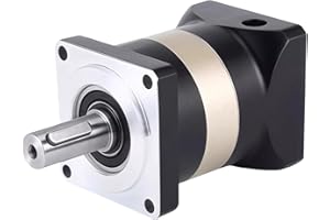 TOSEASTARS 80mm Planetengetriebe 100:1 Untersetzung Präzisions-Getriebekopf für CNC-Drehmaschinen 19mm Eingangswelle für Servomotor <12 Bogenmin Spiel - 3500 U/min Max