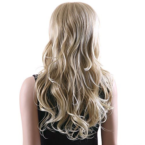 Songmics Neu Perücke Blond Gelockt Lang Haar Wigs WFF046 - 2