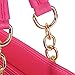 Fashion Ladies Chain Handbag Square Candy Color Vintage Leather Totes Rose