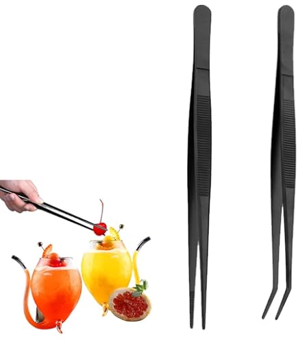 Volumoon 2 Keukentang Kooktang Siliconen 29 cm Voedsel Tang Barbecues Siliconen Zwart Kooktang Set Keukentang Keuken voor het koken Grilling BBQ & Bakken