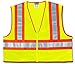 Produktbild MCR Safety WCCL2LFRM Class 2 Polyester Mesh Flame Resistant Safety Vest with 3M Scotchlite Orange/Silver Reflective Stripe, Fluorescent Lime, Medium by MCR Safety