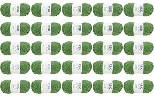 Lot de 25 pelote laine rsk classic wool 52% mérinos - Kiwi