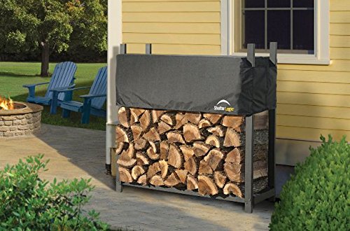 ShelterLogic Kaminholzregal, Kaminholzständer, Holzregal mit Abdeckung 120cm // Brennholzregal für Feuerholz - 2