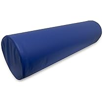 Cuscino A Rullo Per Yoga E Massaggio 55x15cm - Blu, Similpelle, Imbottitura Gommapiuma - Foto 10