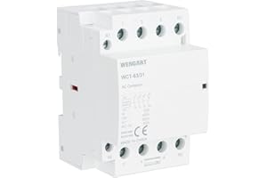 Wengart Haushalts AC Schütz WCT-63,AC230V 63A,3 Normalerweise Offen 1 Normalerweise Geschlossen,Steuern Sie Haushaltsgeräte und realisieren Sie Automatisierungsfunktionen
