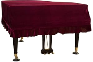 Mitef Classic Cover universale per pianoforte a coda Cover per pianoforte decorativo, Rosso,Dimensione:170cm/66.9inches