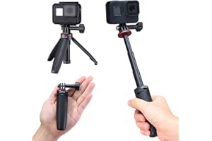 ULANZI SELECT Selfie Stick para Gopro, ULANZI Mini Trípode Portátil Viaje Vlog Soporte para Gopro Hero 11/10/9/8/7/6/5 Gopro Max DJI Osmo Action Insta 360 AKASO Action Cam