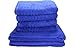 Produktbild Schiesser 101476 Relief 6-teiliges Handtuchset, 4 Handtücher 50 x 100 cm und 2 Duschtücher 70 x 140 cm, 100% Baumwolle, blau