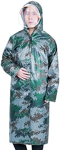 Huifang rainwear QFFL Raincoat Transparent Double Cap Trench Coat Raincoat Long Camo Adult Poncho Single Outdoor Hiking Raincoat Size Optional raincoat (Size : Xxxxl)