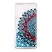 Produktbild Miagon Flüssig Hülle für Huawei P30 Pro,Glitzer Weich Treibsand Handyhülle Glitter Quicksand Silikon TPU Bumper Schutzhülle Case Cover-Blau Mandala Blume