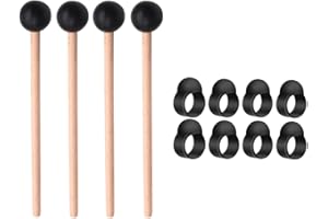 Qeunrtiy 8-teilige stahlzungen-trommel-fingerpicks fingerhülsen handpan mit 4-teiligem ätherischen trommel-trommelstock-kit percussion-instrument